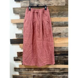NotPerfectLinen linen skirt cinnamon rose size XS